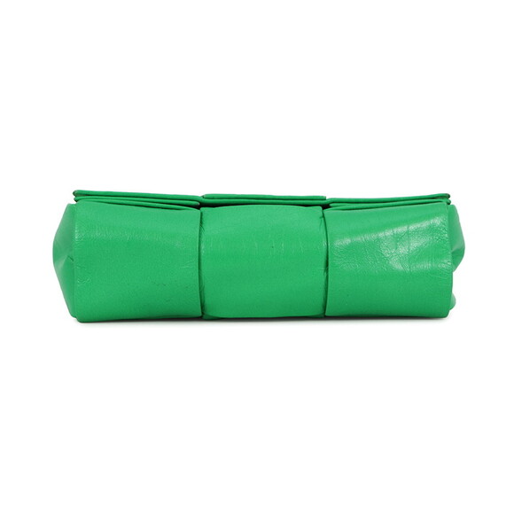 Bottega Veneta Candy Cassette Shoulder Bag, Calf Leather, 667048, Green, Hand...